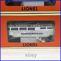 Lionel Atlantic Coast Line 15 Aluminum 4-Car Passenger Set O New 6-19155 -19158