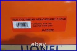 Lionel Baltimore & Ohio Heavyweight 18 Passenger Car Set 6-25522 New