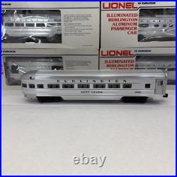Lionel Burlington 15 Aluminum 6 Car Passenger Set O Used 6-9576 9580 9588