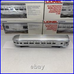 Lionel Burlington 15 Aluminum 6 Car Passenger Set O Used 6-9576 9580 9588