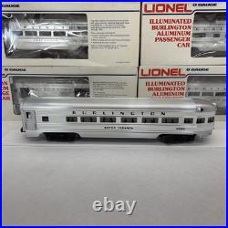 Lionel Burlington 15 Aluminum 6 Car Passenger Set O Used 6-9576 9580 9588