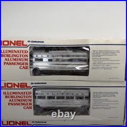 Lionel Burlington 15 Aluminum 6 Car Passenger Set O Used 6-9576 9580 9588