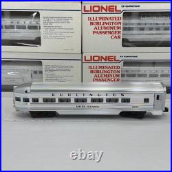 Lionel Burlington Aluminum 6 Car Passenger Set O Gauge New 6-9576 9580 9588