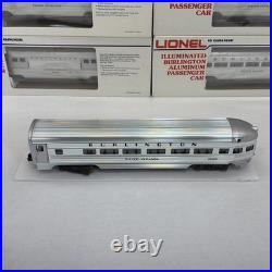 Lionel Burlington Aluminum 6 Car Passenger Set O Gauge New 6-9576 9580 9588