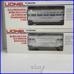 Lionel Burlington Aluminum 6 Car Passenger Set O Gauge New 6-9576 9580 9588