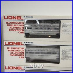 Lionel Burlington Aluminum 6 Car Passenger Set O Gauge New 6-9576 9580 9588
