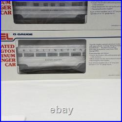 Lionel Burlington Aluminum 6 Car Passenger Set O Gauge New 6-9576 9580 9588
