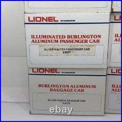 Lionel Burlington Aluminum 6 Car Passenger Set O Gauge New 6-9576 9580 9588