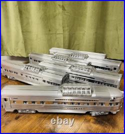 Lionel California Zephyr Aluminum 6 Car Passenger Set O 6-19122 -19127 Excellent