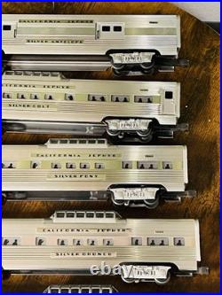 Lionel California Zephyr Aluminum 6 Car Passenger Set O 6-19122 -19127 Excellent