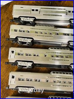 Lionel California Zephyr Aluminum 6 Car Passenger Set O 6-19122 -19127 Excellent
