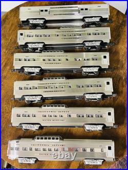 Lionel California Zephyr Aluminum 6 Car Passenger Set O 6-19122 -19127 Excellent