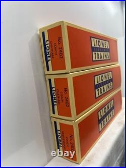 Lionel Celebration Series Set Of 2400 Series Green Passenger Cars Nib