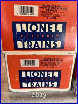 Lionel Chesapeake & Ohio 15 Aluminum 6-Car Passenger Set O Used 6-19145 19150