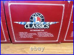 Lionel Classics 323/324/325 Red 3-Car Passenger Set Standard Gauge. New Lionel Classics 323/324/325 Red 3-Car Passenger Set Standard Gauge. New