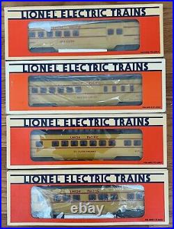 Lionel Four Car Union Pacific Passenger Set #6069, 6071, 6072, 6074 Yellow