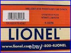 Lionel Hallows Eve Express 2 Car Passenger Set 6-35256 O Gauge Train Halloween