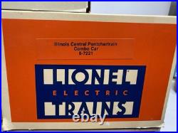Lionel Illinois Central 5 Car Passenger Set 6-7221 7222 7223 7224 7225 O LNIB B2