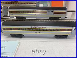 Lionel Lackawanna 15 Aluminum 5-Car Passenger Set O Used 6-19131 6-19135