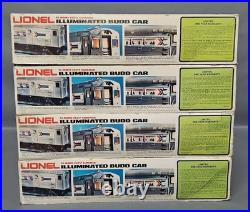 Lionel Modern O Amtrak Budd Car Set Passenger Original Box 8869 8870 8871 8872