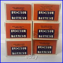 Lionel New York Central 15 Aluminum 6 Car Passenger Set O Used 6-9594 -98 7207