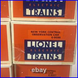 Lionel New York Central 15 Aluminum 6 Car Passenger Set O Used 6-9594 -98 7207