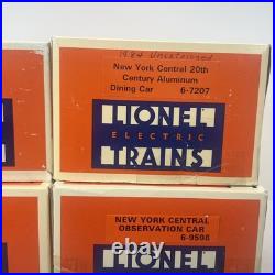 Lionel New York Central 15 Aluminum 6 Car Passenger Set O Used 6-9594 -98 7207