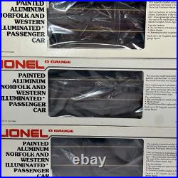 Lionel Norfolk & Western 15 Aluminum 7 Car Passenger Set O Used 6-9562 6-9566 Lionel Norfolk & Western 15 Aluminum 7 Car Passenger Set O Used 6-9562 6-9566