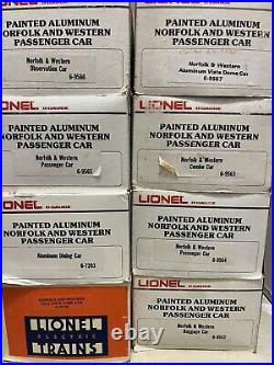 Lionel Norfolk & Western 15 Aluminum 8 Car Passenger Set N&W Powhatan Arrow