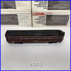 Lionel Norfolk & Western Aluminum 6 Car Passenger Set O Used 6-9562 9567 19108