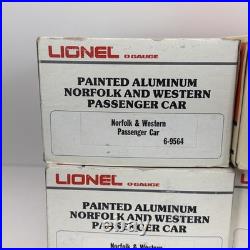Lionel Norfolk & Western Aluminum 6 Car Passenger Set O Used 6-9562 9567 19108