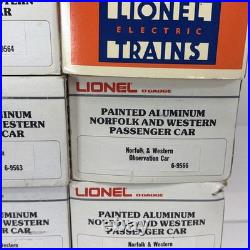 Lionel Norfolk & Western Aluminum 6 Car Passenger Set O Used 6-9562 9567 19108