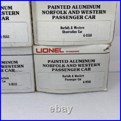 Lionel Norfolk & Western Aluminum 6 Car Passenger Set O Used 6-9562 9567 19108