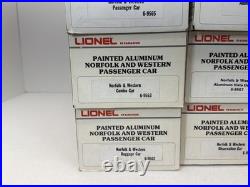 Lionel Norfolk & Western Aluminum 8 Car Passenger Set O New 6-9562 9567 19108