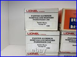 Lionel Norfolk & Western Aluminum 8 Car Passenger Set O New 6-9562 9567 19108
