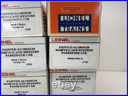 Lionel Norfolk & Western Aluminum 8 Car Passenger Set O New 6-9562 9567 19108