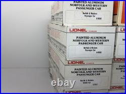 Lionel Norfolk & Western Aluminum 8 Car Passenger Set O New 6-9562 9567 19108