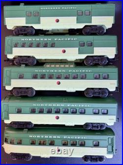 Lionel Northern Pacific 7 Car Passenger Set 6-16024-39 Lighted O Gauge Boxes