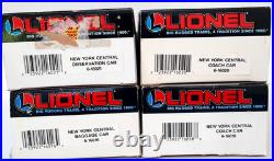 Lionel O Ga Ny Central 4-passenger Car Set #6-16016,16018,16020,16021