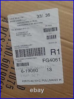 Lionel O Gauge 3-Rail Lionel 6-19060 NYC Pullman 4-Car Passenger Set NIB