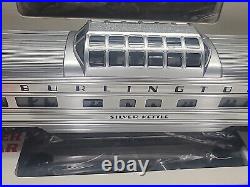 Lionel O Gauge Burlington 15 Aluminum 6 Car Passenger Set Lighted 6-9576 Vista