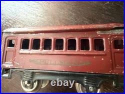 Lionel O Gauge Passenger Car Set Red/Black Pullman New York Central Lines