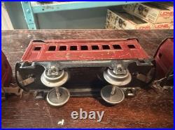 Lionel O Gauge Passenger Car Set Red/Black Pullman New York Central Lines
