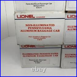 Lionel Pennsylvania 15 Aluminum 6-Car Passenger Set O Gauge New 6-9569 9574