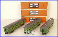 Lionel Postwar #2400-01-02 Set Of (3) Green & Gray Passenger Cars-ex+ In Ob's