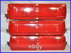 Lionel Prewar Tinplate 600 601 602 Red Pullman Passenger Car Set of 3 w 3 boxes
