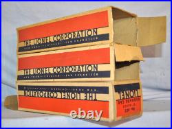 Lionel Prewar Tinplate 600 601 602 Red Pullman Passenger Car Set of 3 w 3 boxes