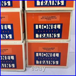 Lionel Santa Fe Aluminum 7 Car Passenger Set O Used 6-19109 19113 19128 19138%