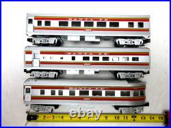 Lionel Santa Fe The Chief Red Stripe Streamline Passenger 3 Pc Set O Gauge