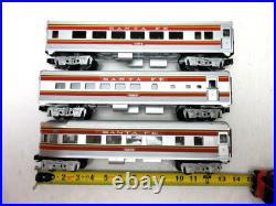 Lionel Santa Fe The Chief Red Stripe Streamline Passenger 3 Pc Set O Gauge